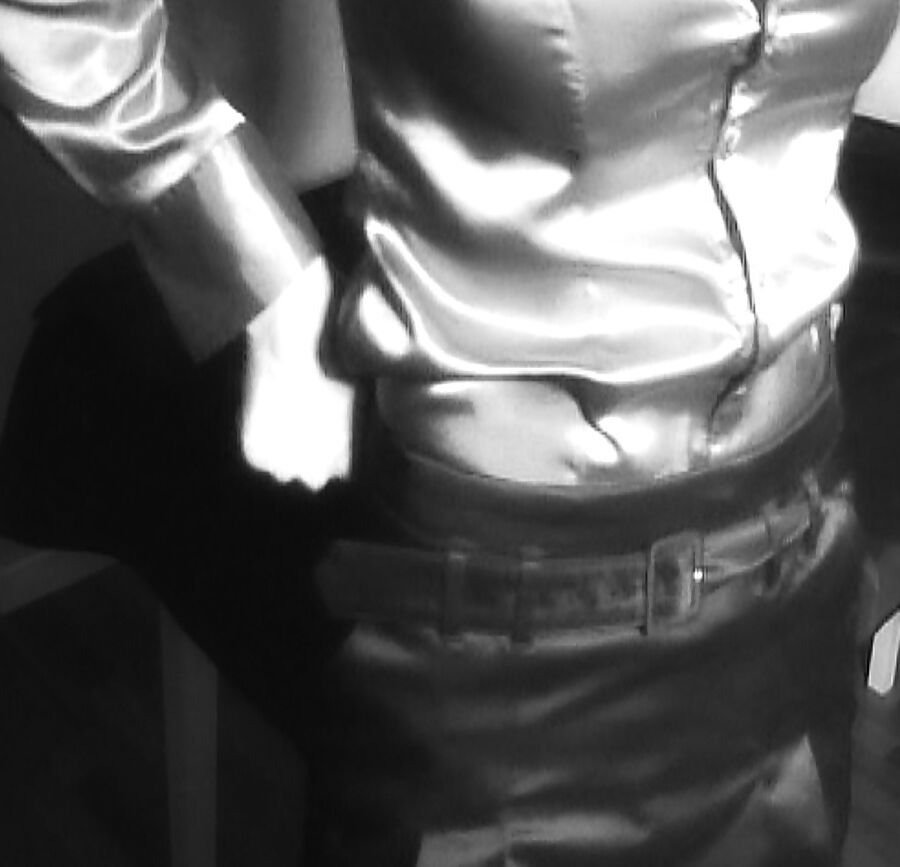 Grey satin blouse