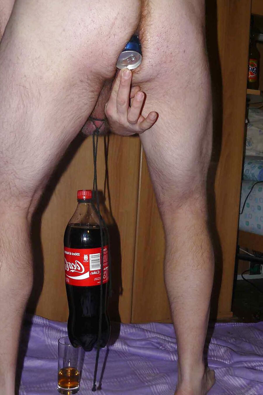 Balls torture with bottle
