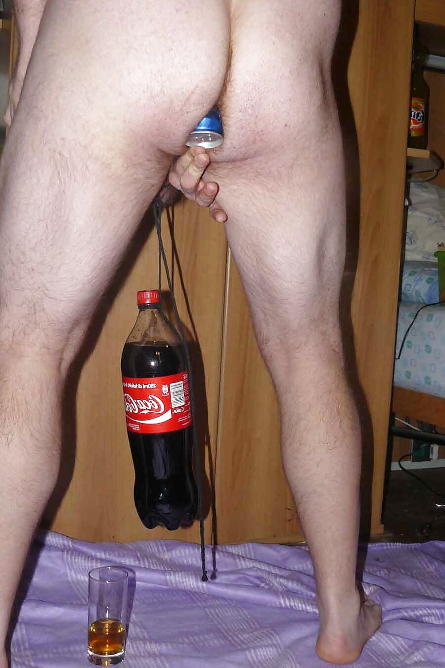 Balls torture with bottle