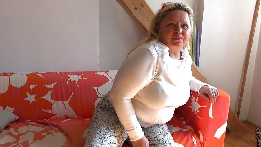 Chubby granny with big tits and her pussy