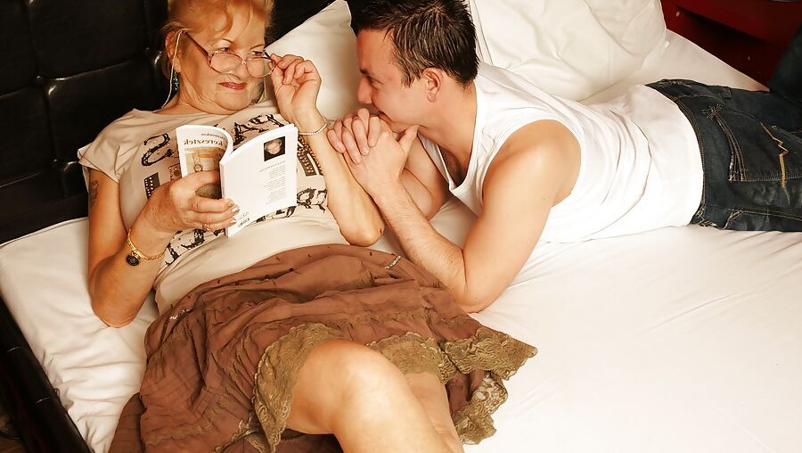 Very old granny fucked by her young boy PART 2