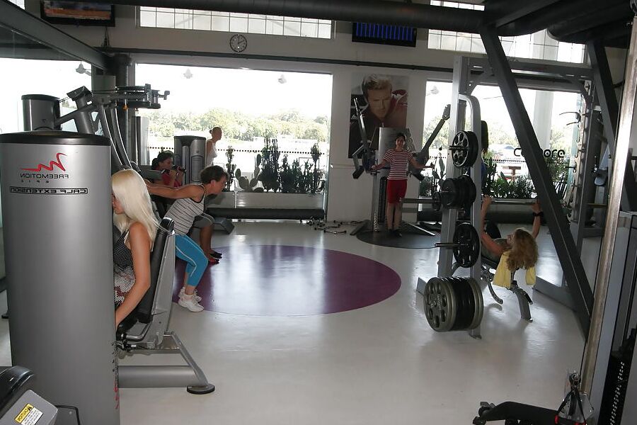 Naked Mature Mothers do Naked Exercises at Gym PART 2