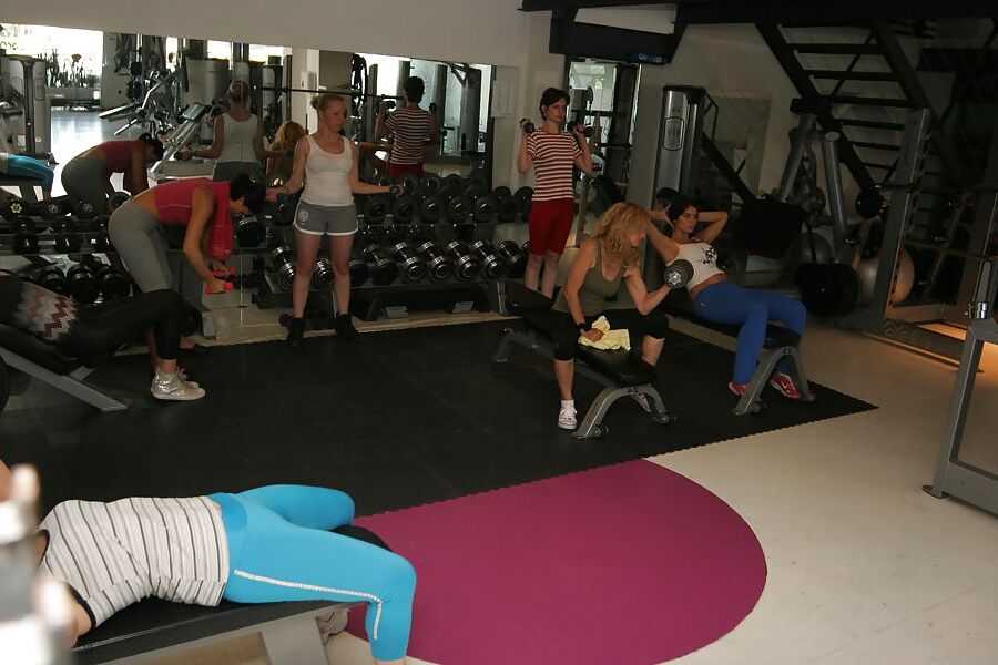 Naked Mature Mothers do Naked Exercises at Gym PART 2