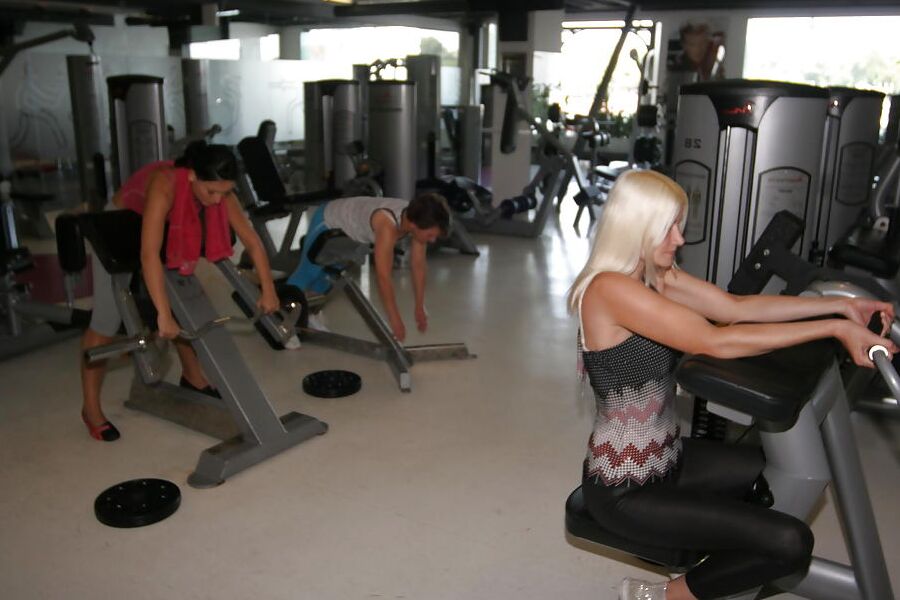 Naked Mature Mothers do Naked Exercises at Gym PART 2