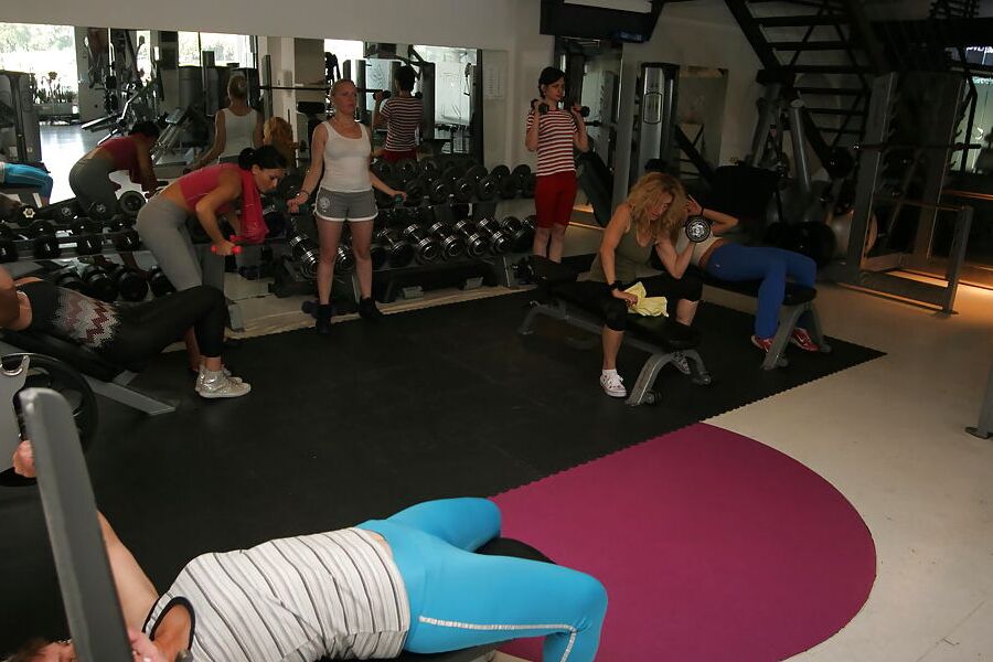 Naked Mature Mothers do Naked Exercises at Gym PART 2