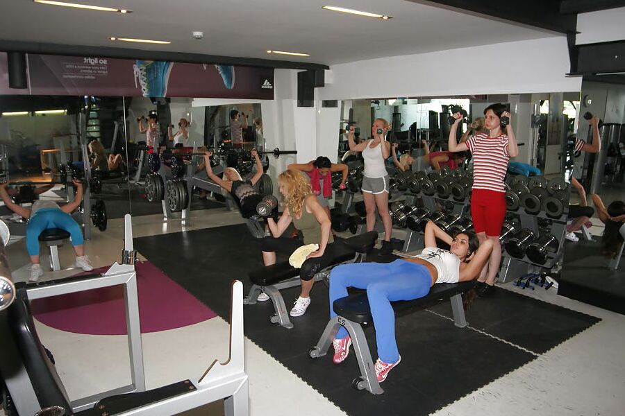 Naked Mature Mothers do Naked Exercises at Gym PART 2