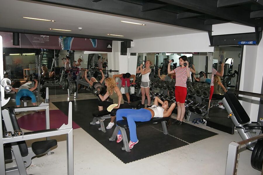 Naked Mature Mothers do Naked Exercises at Gym PART 2