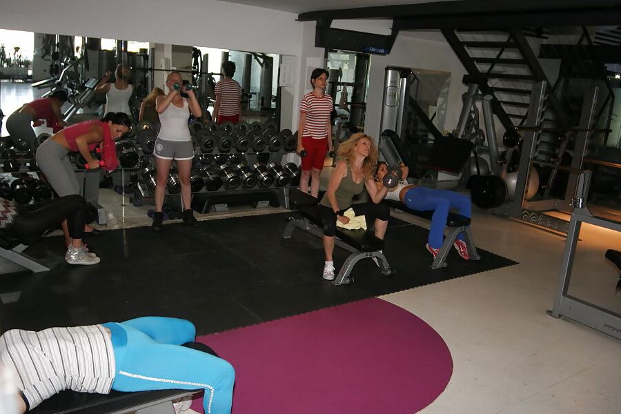 Naked Mature Mothers do Naked Exercises at Gym PART 2
