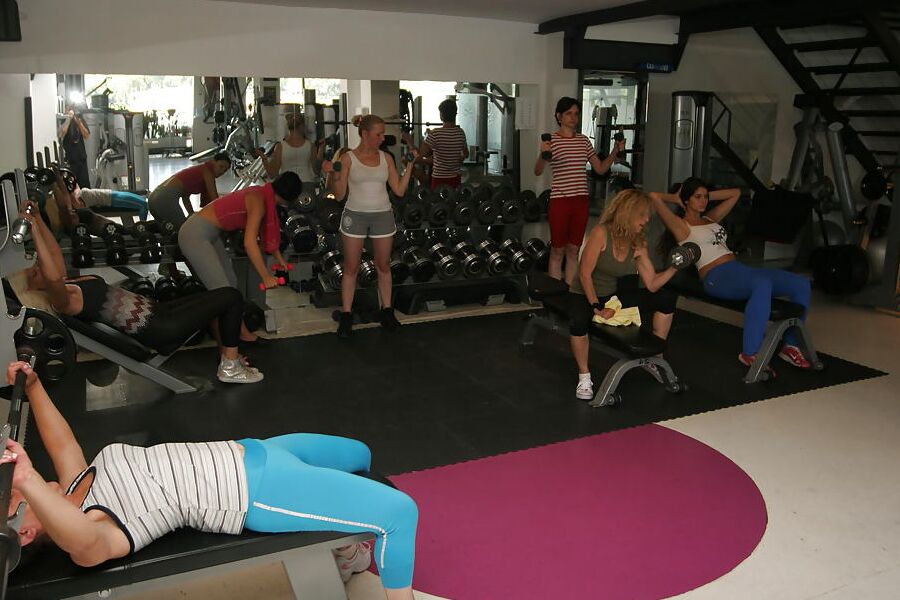 Naked Mature Mothers do Naked Exercises at Gym PART 2