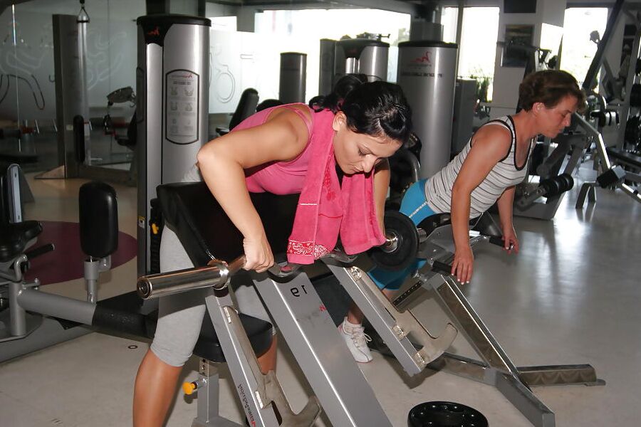 Naked Mature Mothers do Naked Exercises at Gym PART 2
