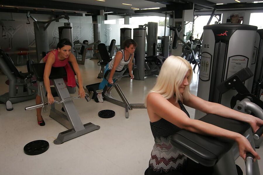Naked Mature Mothers do Naked Exercises at Gym PART 2