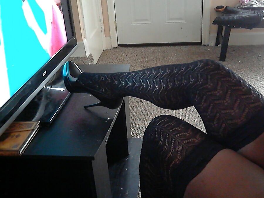 Corset, hosiery, lace