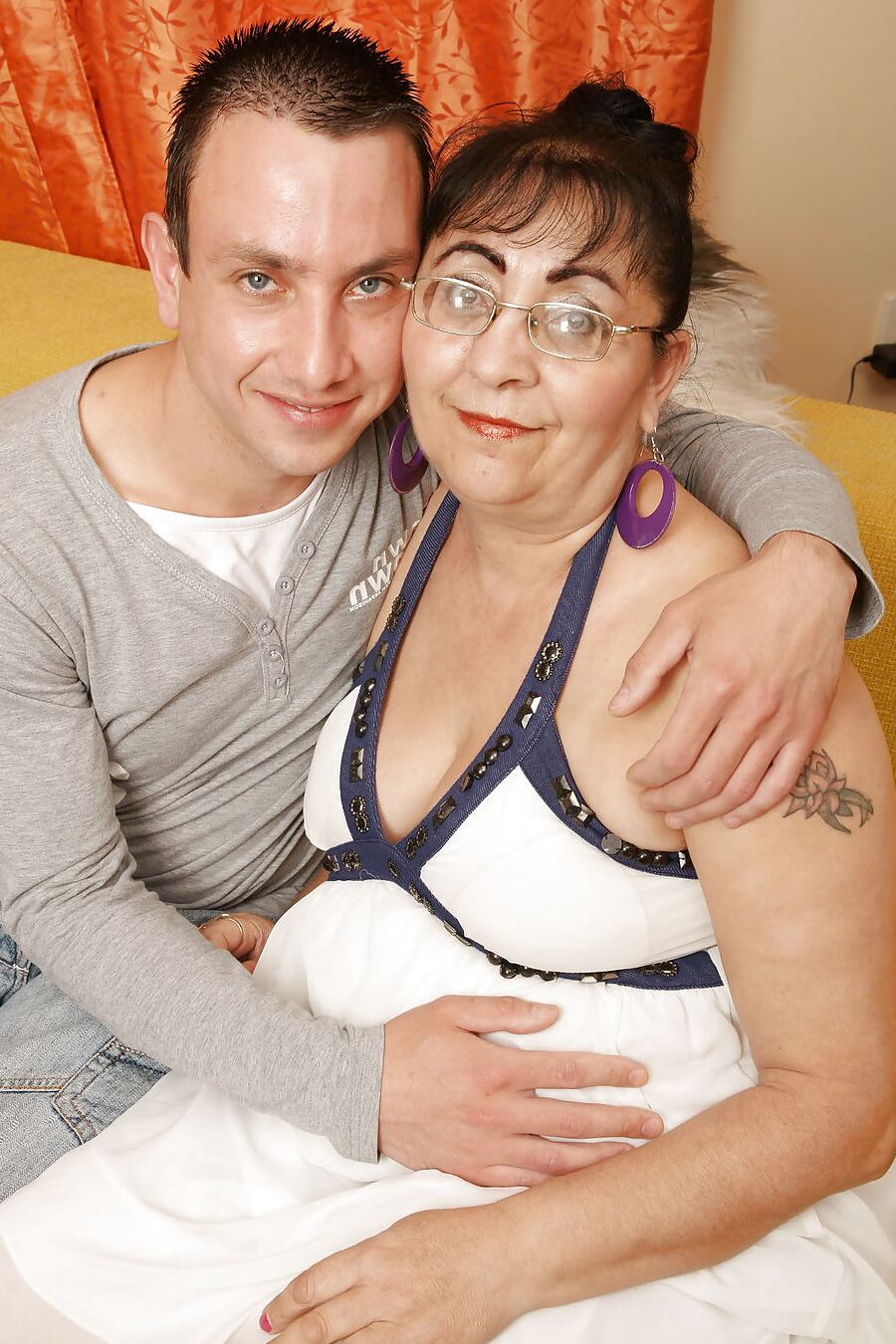 Lucky guy fucks old hairy granny