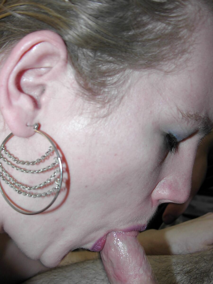 Horny wife Chastity sucking dick