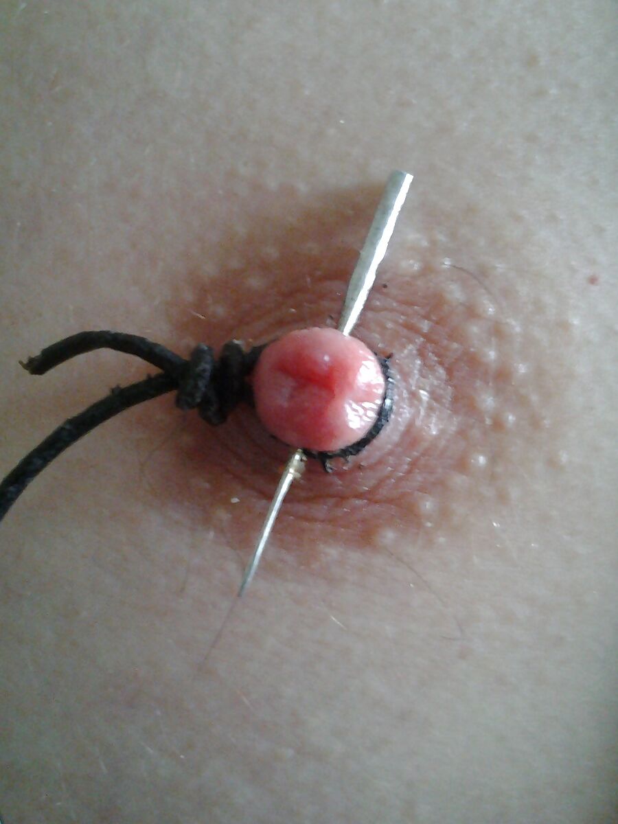 Slow but hard nippel punishment
