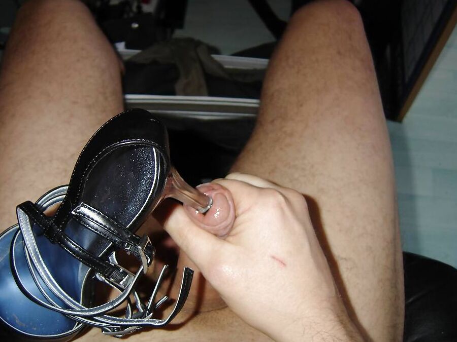 Shoes hells insertion peehole urethral fetish