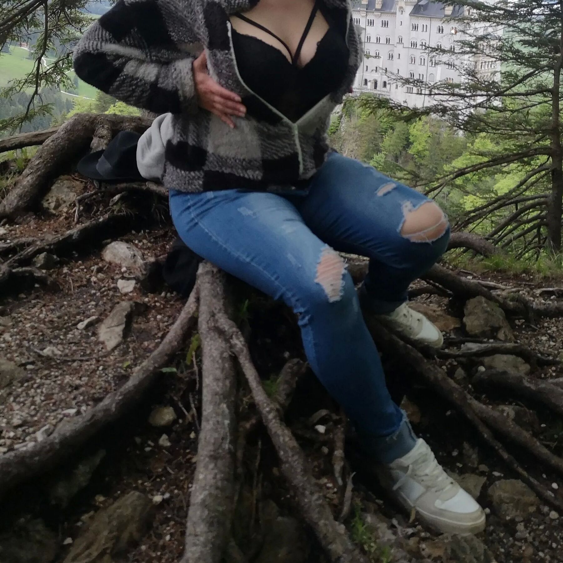 My breasts need air at Neuschwanstein Castle