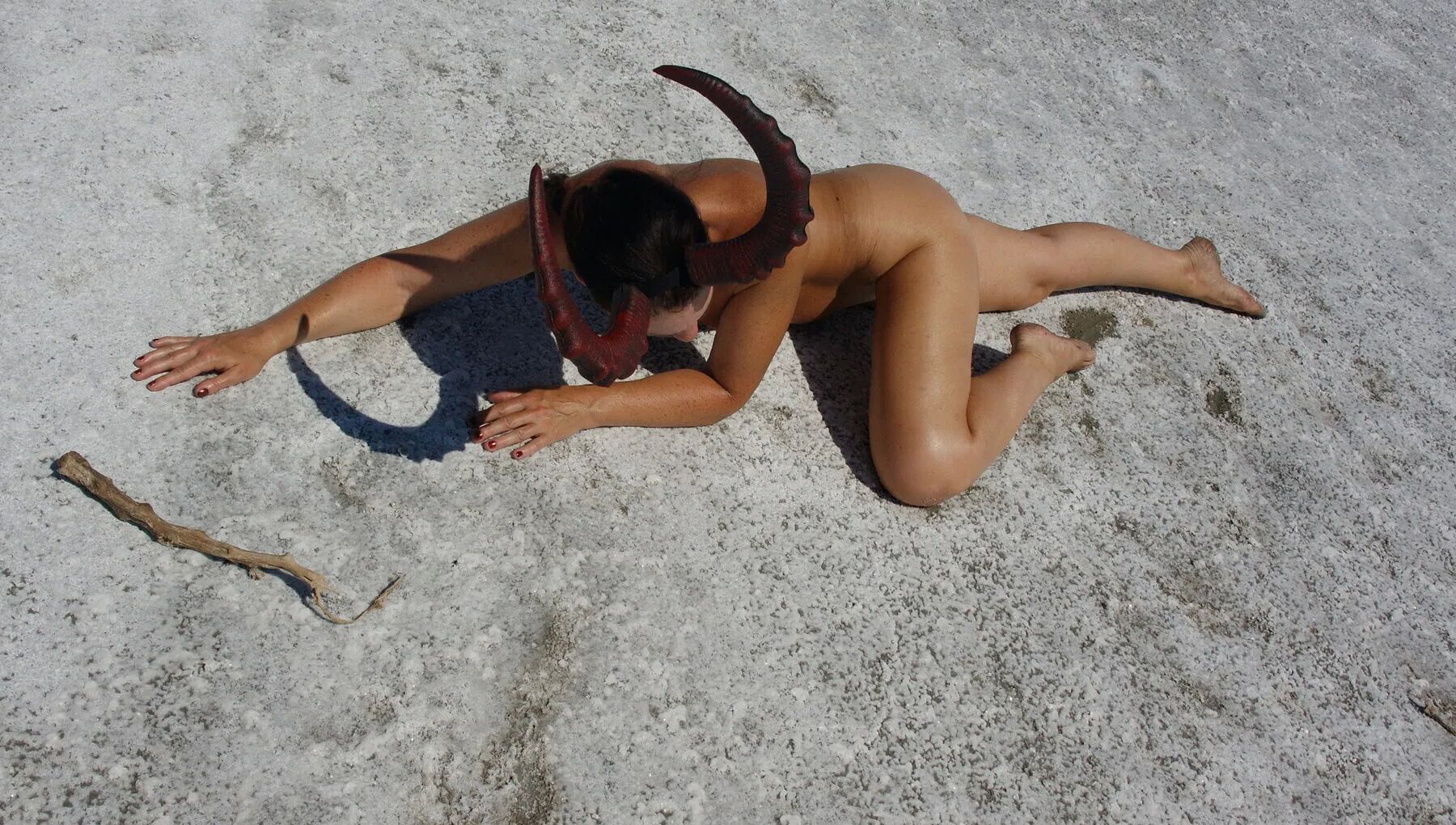 Crawling on a salt lake