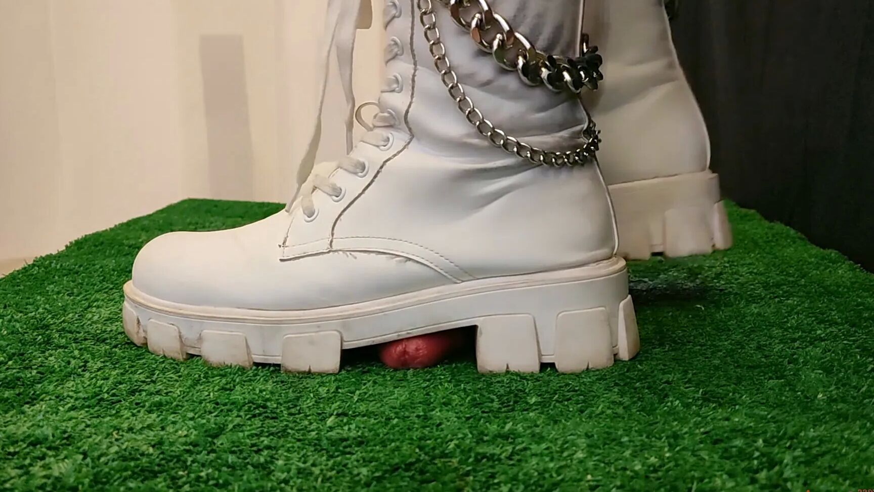 Combat Girl Marching on Your Cock and Balls