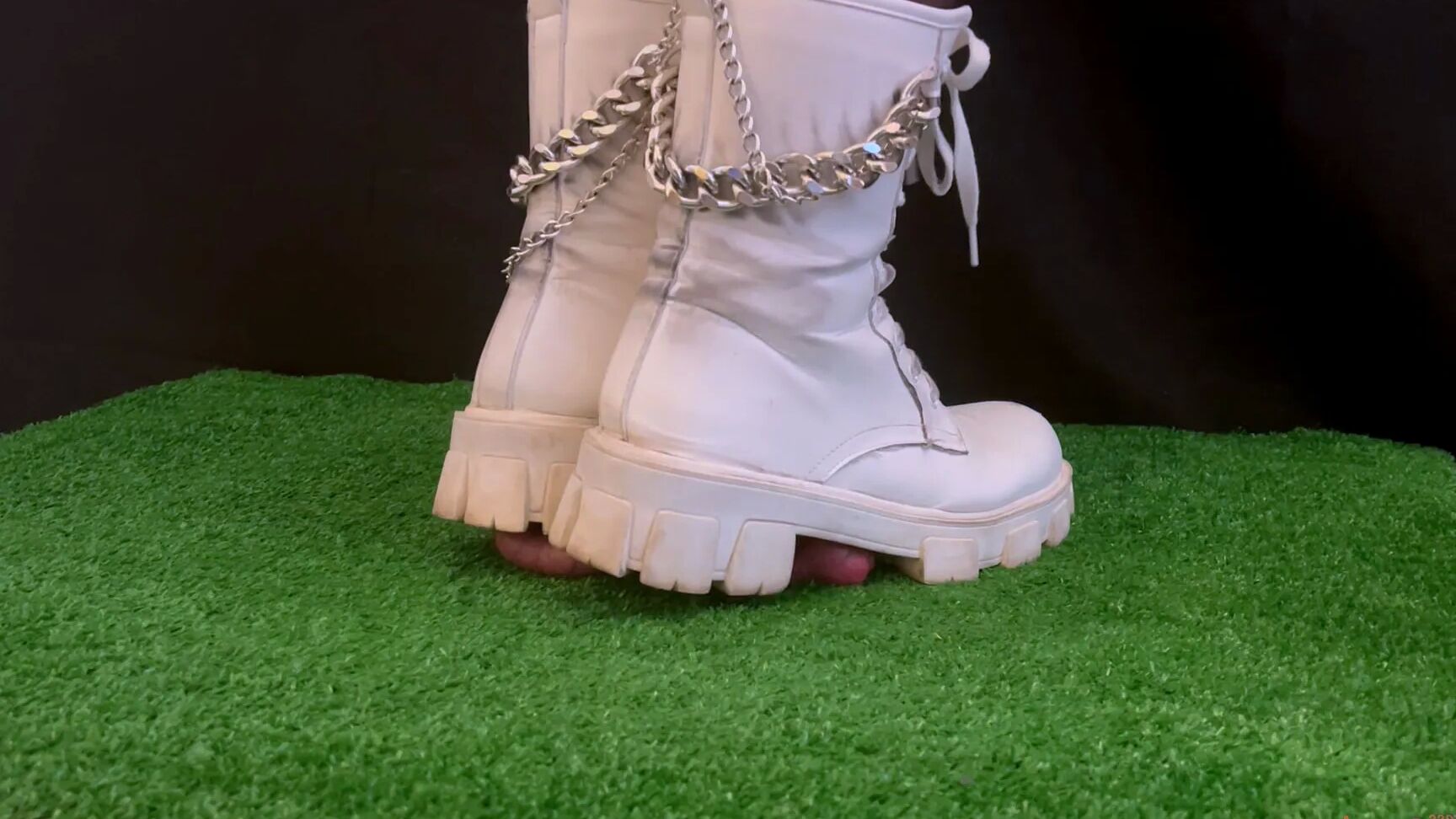 Combat Girl Marching on Your Cock and Balls