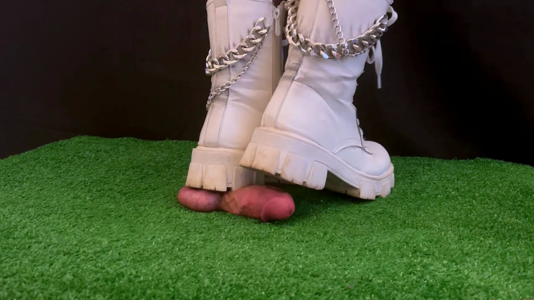 Combat Girl Marching on Your Cock and Balls