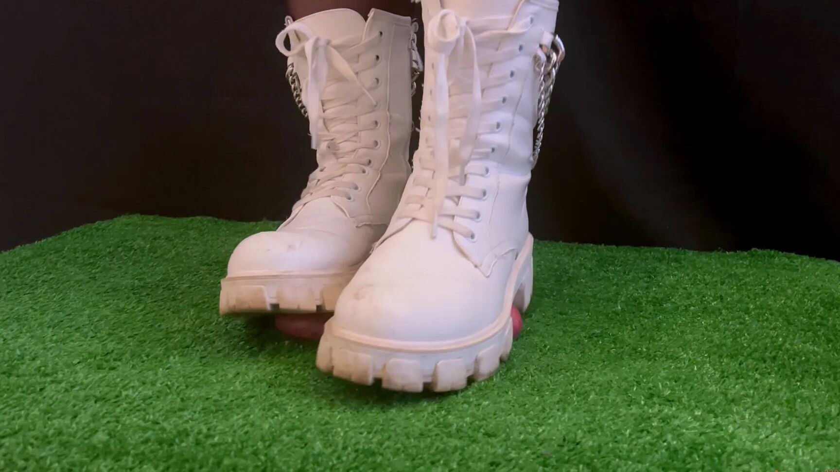 Combat Girl Marching on Your Cock and Balls