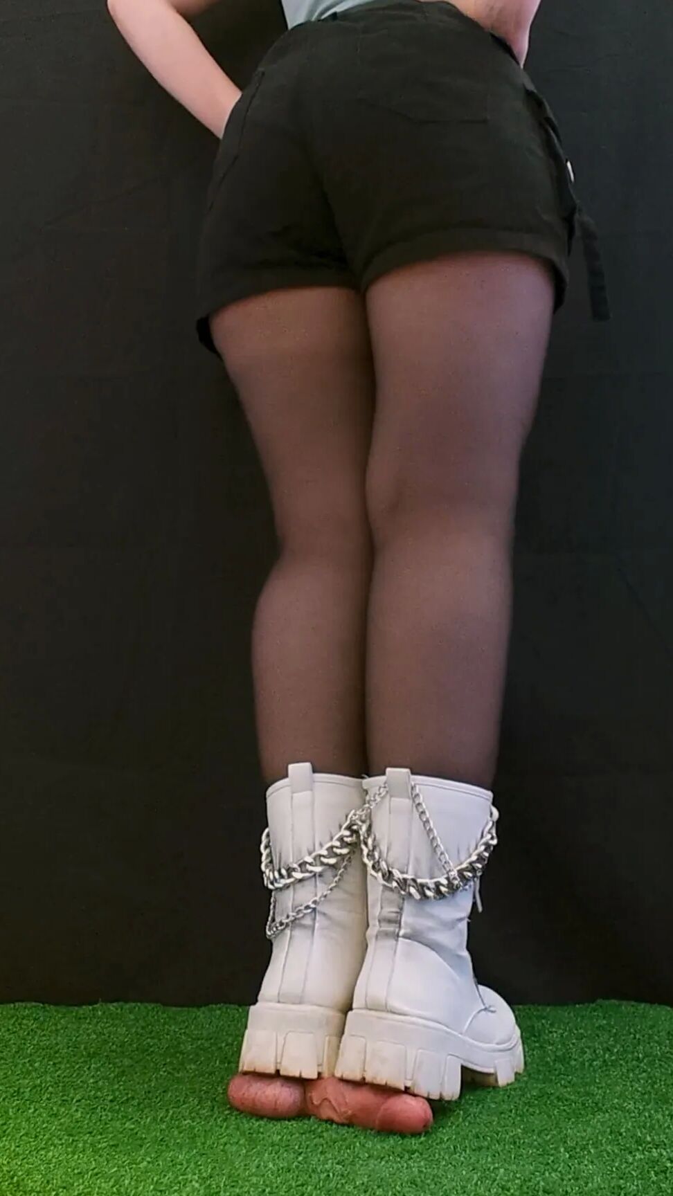 Combat Girl Marching on Your Cock and Balls