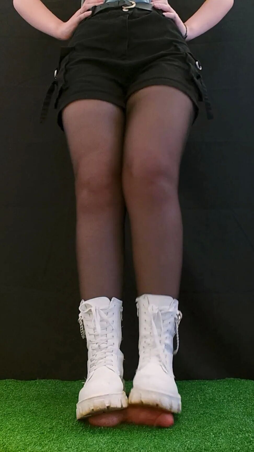 Combat Girl Marching on Your Cock and Balls