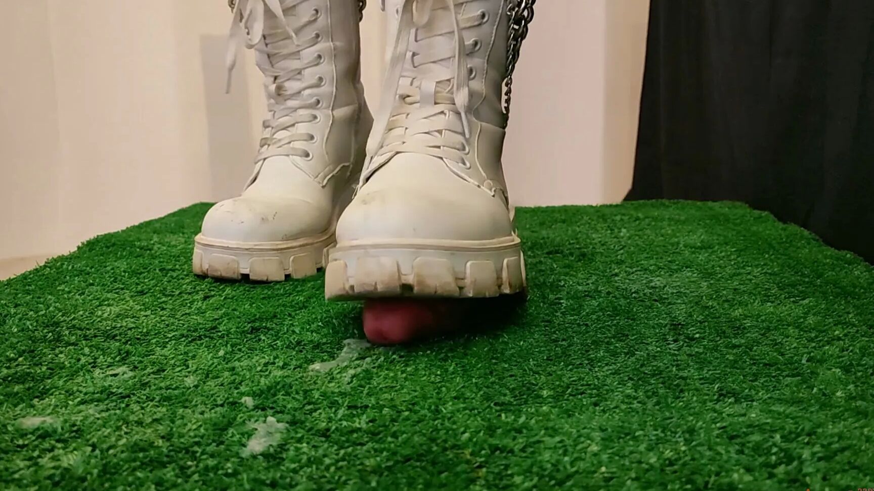 Combat Girl Marching on Your Cock and Balls