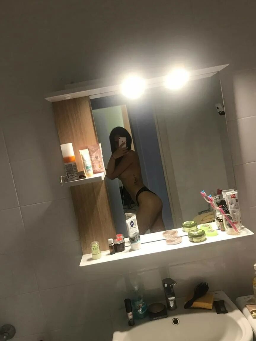 Undressing and taking selfies after college classes