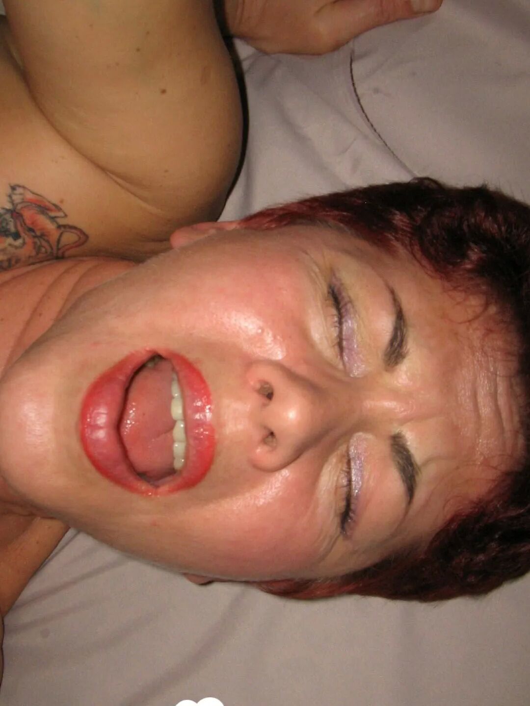 Dipping my cock into her banana vagina