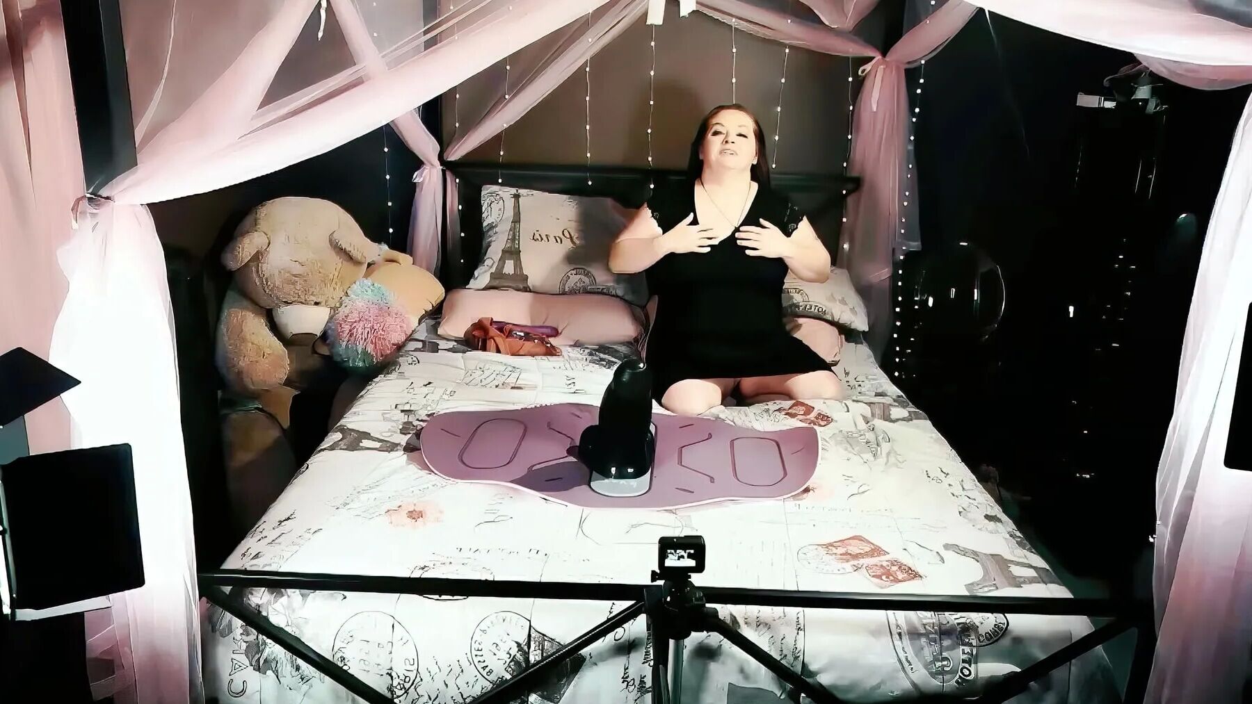 BBW with a Huge Black Dildo