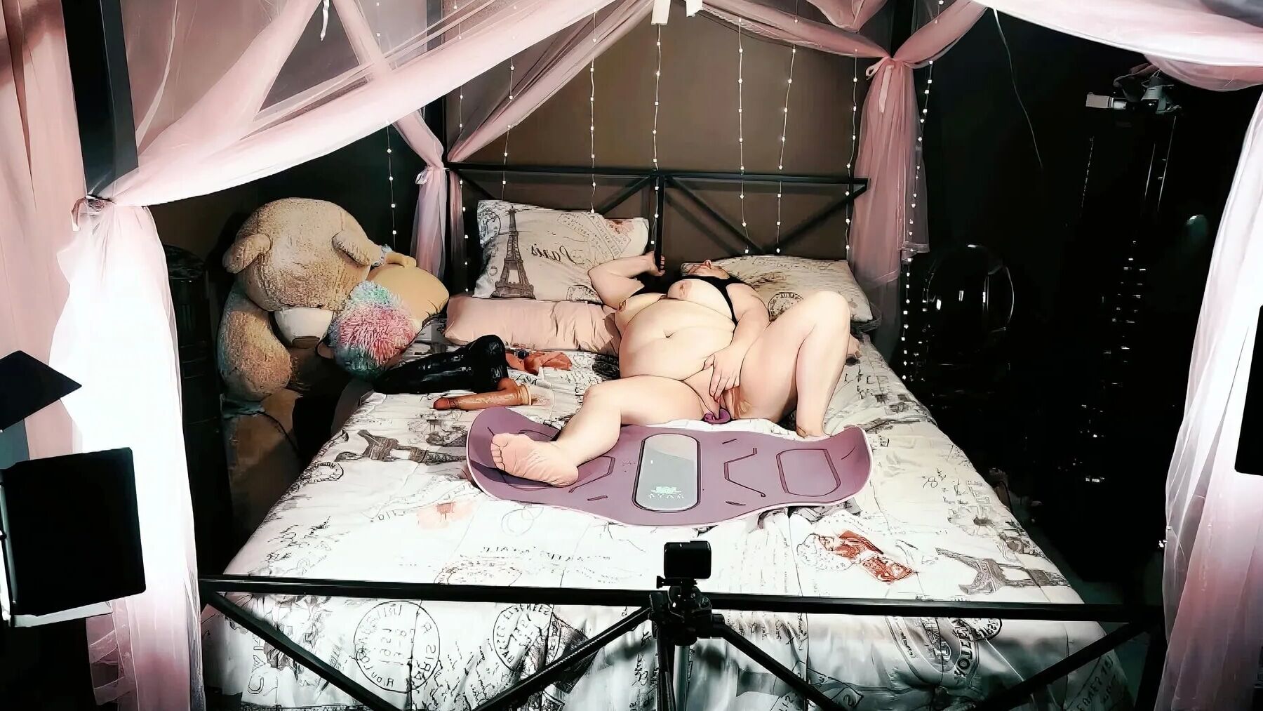 BBW with a Huge Black Dildo