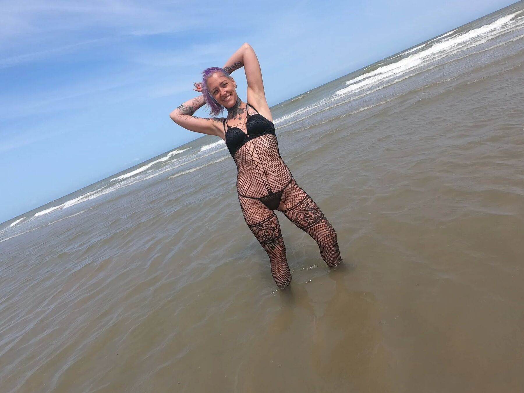 Cute Rave Girl with Tattoos