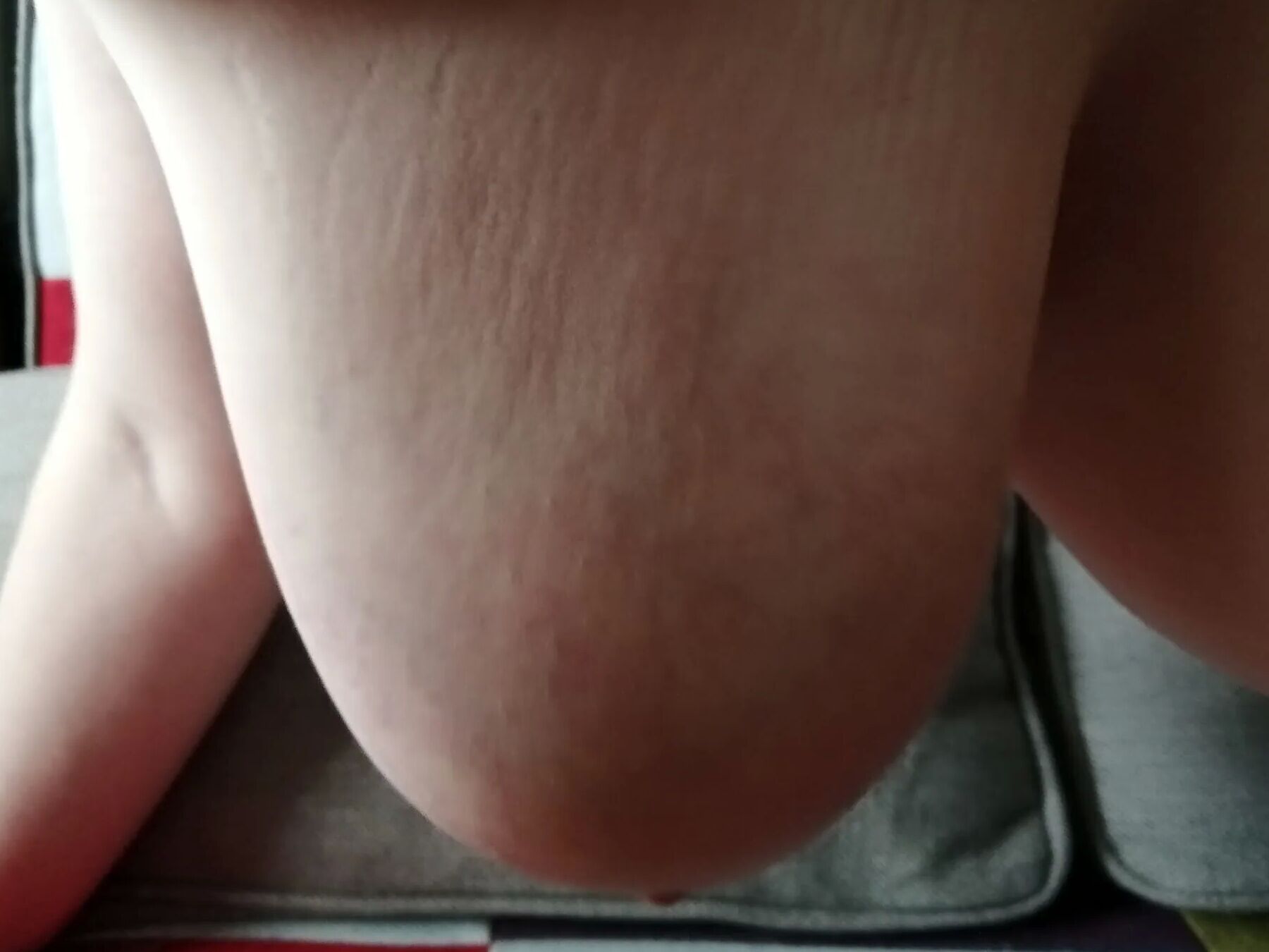 Tits hanging down