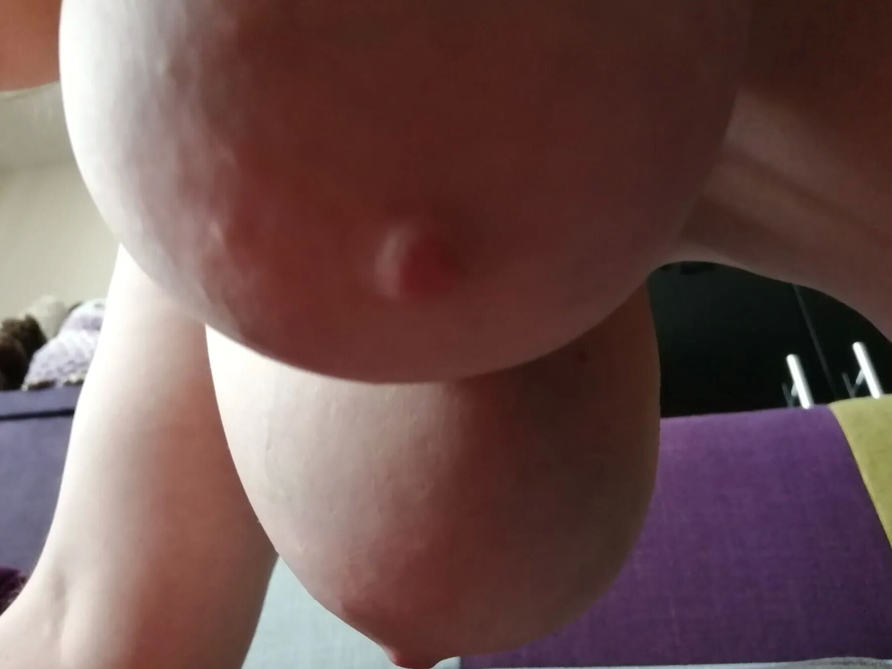Tits hanging down