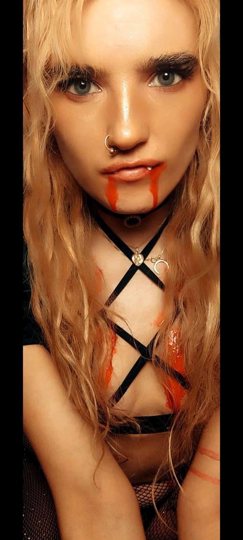 Bloodthirsty vampire is waiting for you under the moon