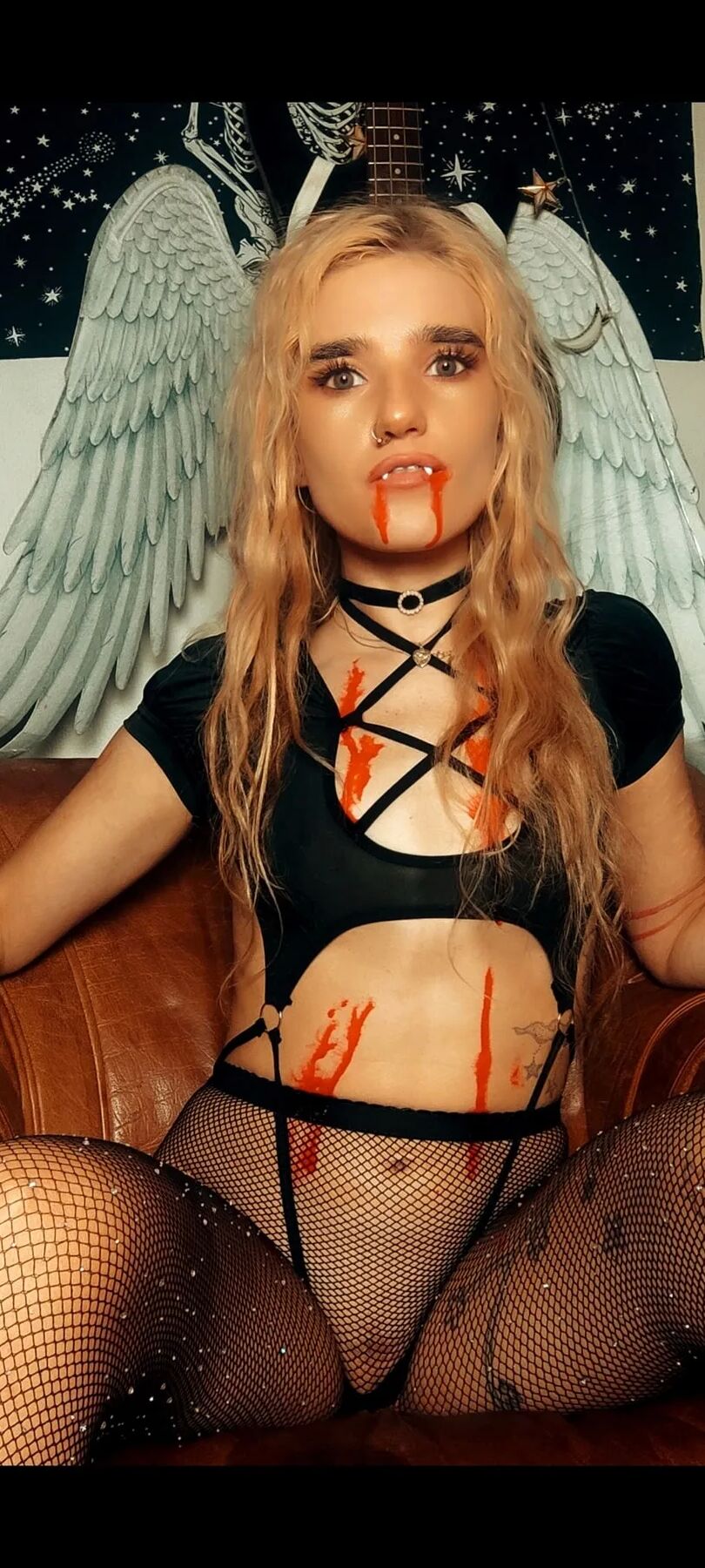Bloodthirsty vampire is waiting for you under the moon
