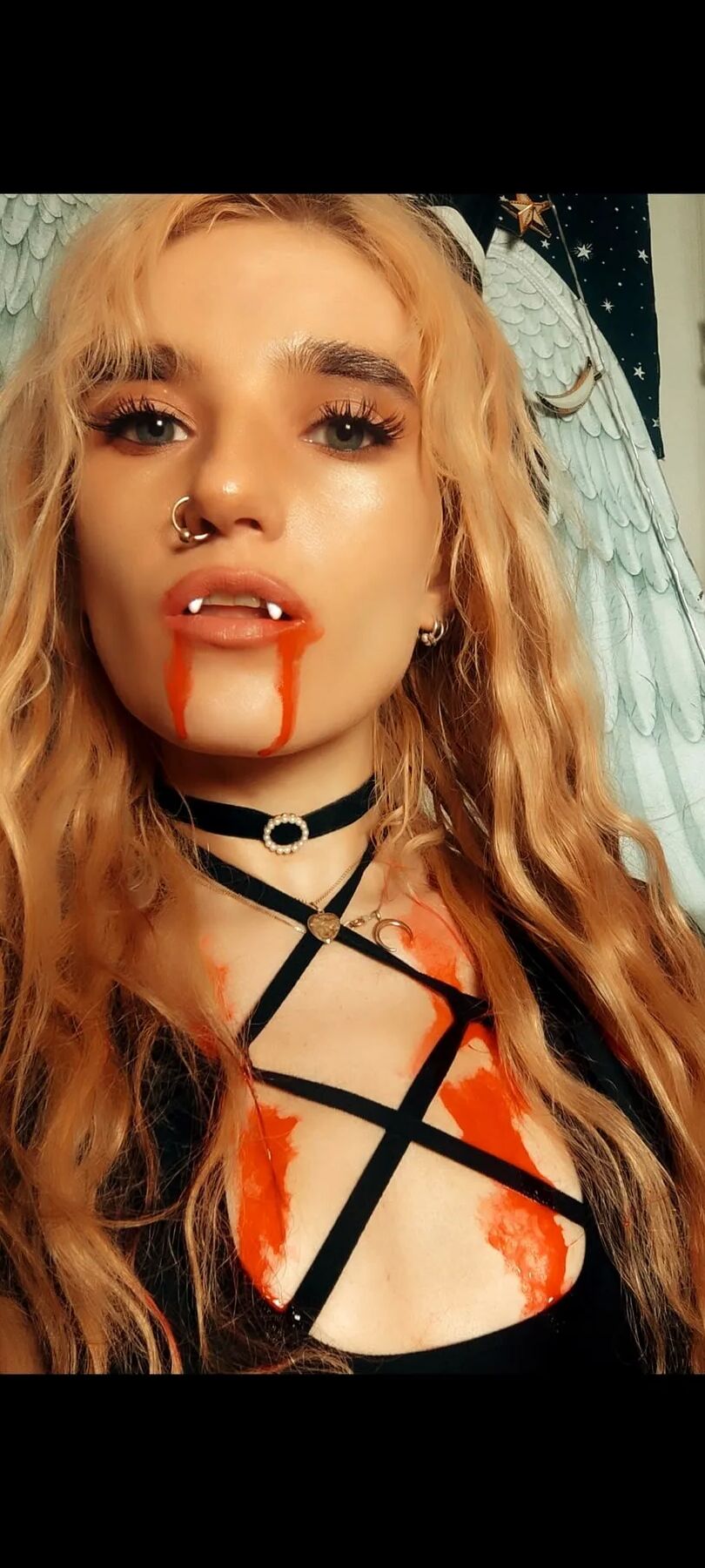 Bloodthirsty vampire is waiting for you under the moon