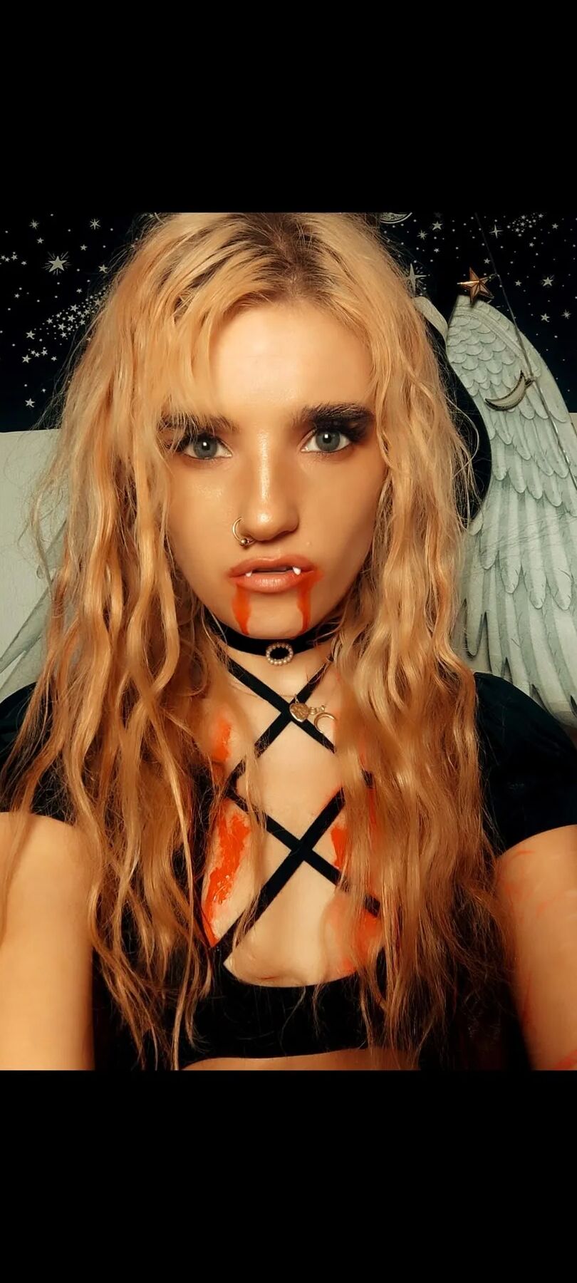 Bloodthirsty vampire is waiting for you under the moon
