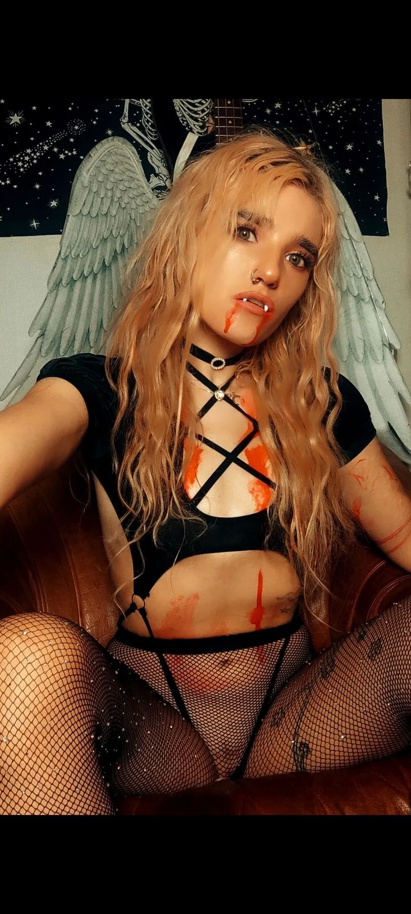 Bloodthirsty vampire is waiting for you under the moon