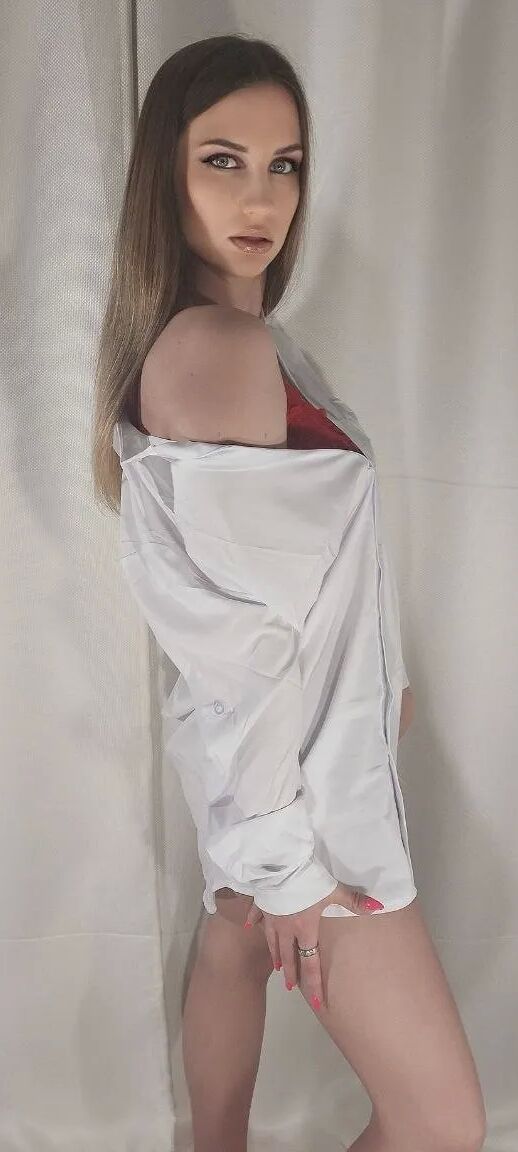 Pretty woman in a shirt