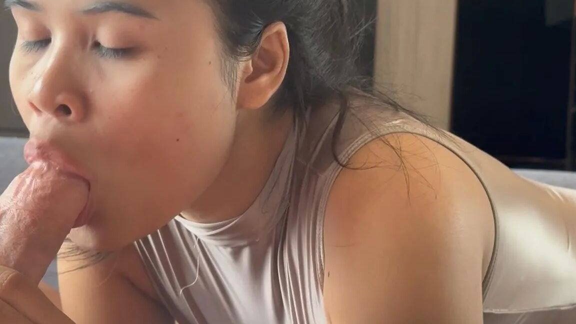 Tiny Thai Teen in Gold Satin Lingerie Pegs Foreigner
