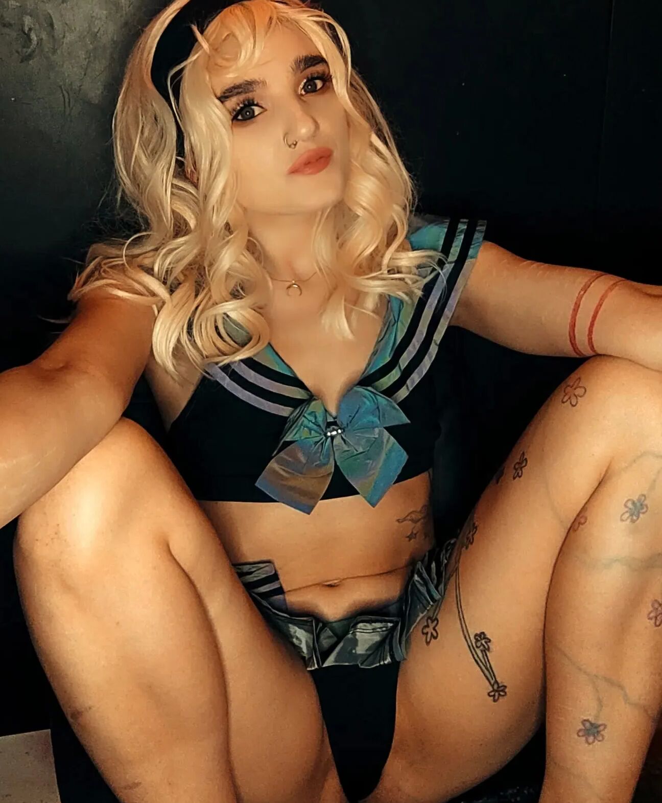 Metalhead showing off her goods