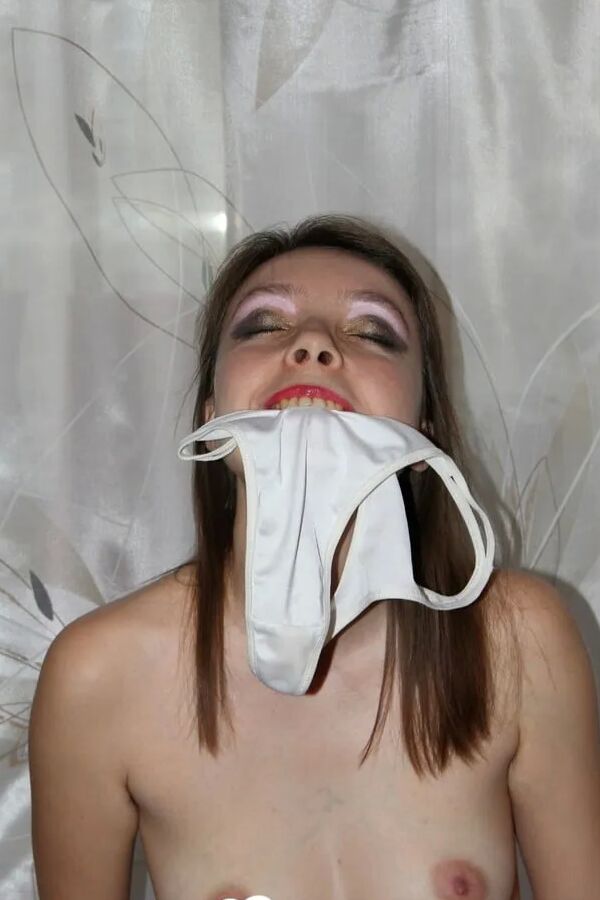 Kinky stepsister in fishnets uses a toy