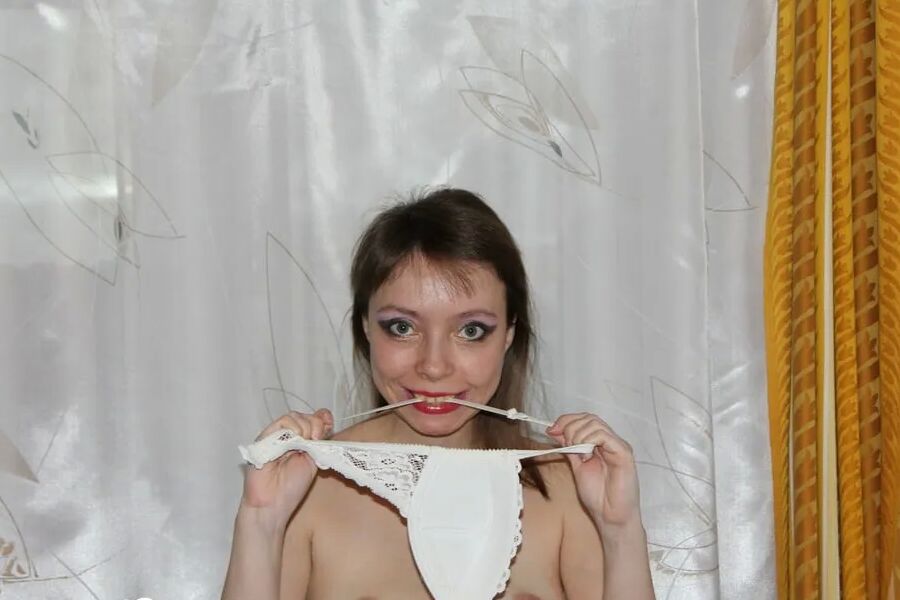 Kinky stepsister in fishnets uses a toy