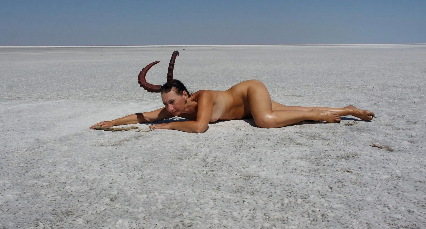 Lying on the salt lake Elton