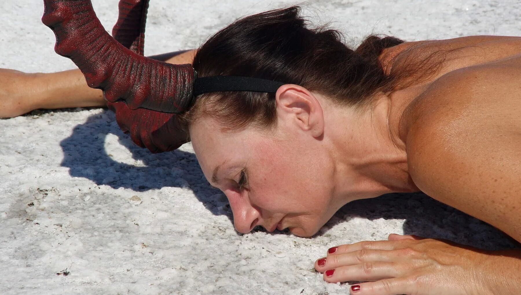 Lying on the salt lake Elton