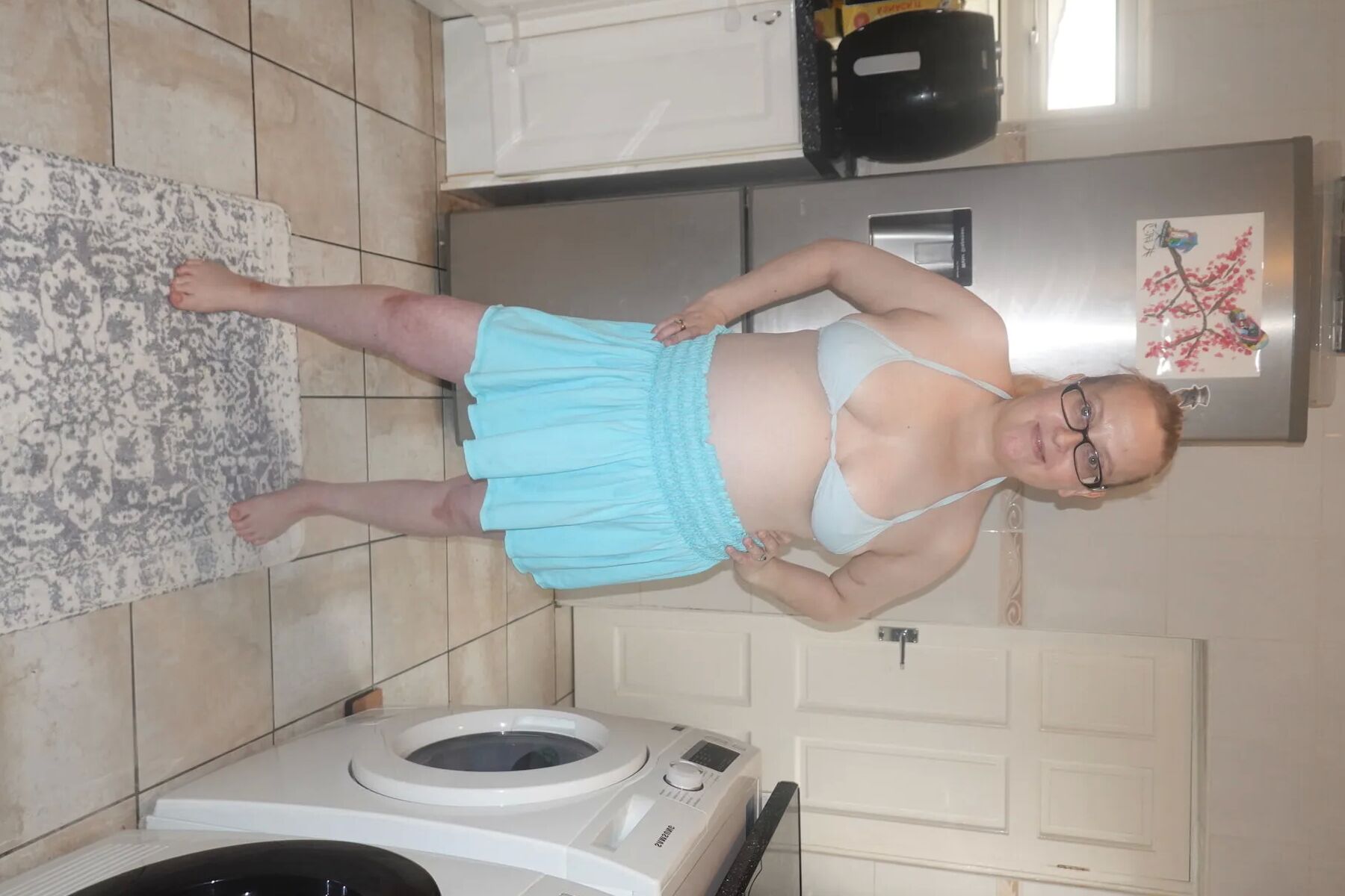 Bikini top and Miniskirt