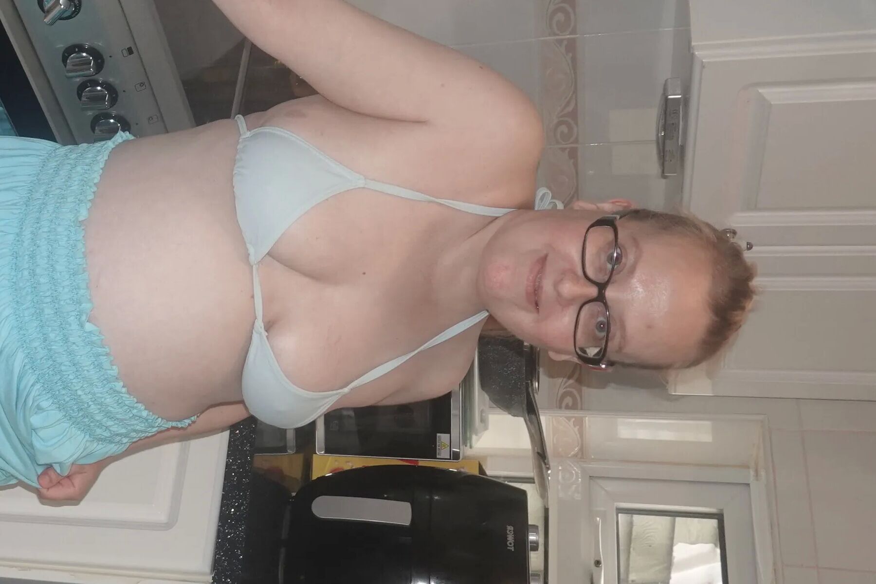 Bikini top and Miniskirt